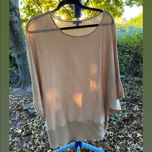 Apt 9 3x Gold Shimmer Short Sleeve Top